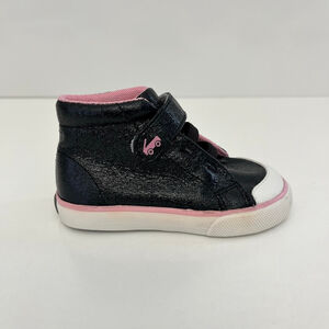 See Kai Run Drew High Top Sneakers Black Metallic Toddler Size 6 NWOT